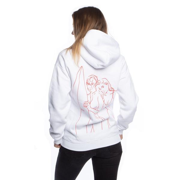 Bluza damska Two Girls One Hoodie White Slavic Surf biała