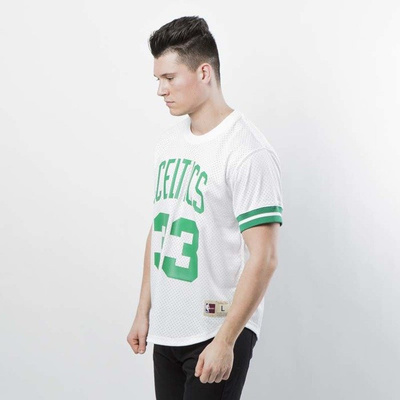 Mitchell & Ness Boston Celtics - Larry Bird white / green Name & Number Mesh Crewneck