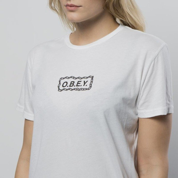 Obey koszulka damska Labour Of Love Chain optic white