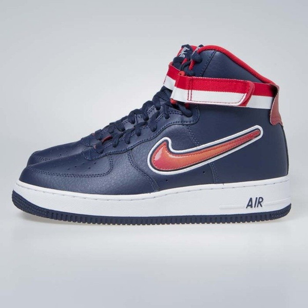 Sneakers buty Nike Air Force 1 High '07 LV8 Sport midnight navy/university red (AV3938-400)