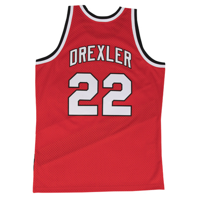 Mitchell & Ness Portland Trail Blazers #22 Clyde Drexler red Swingman Jersey 
