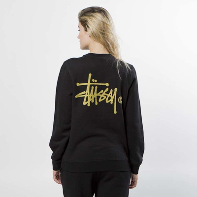 Bluza damska Stussy Sweatshirt Basic Logo Crew black WMNS
