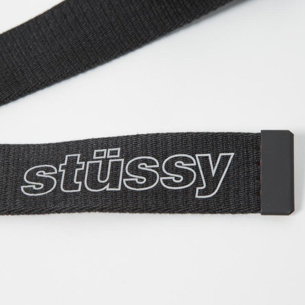Pasek Stussy Reflective Printed Web Belt black