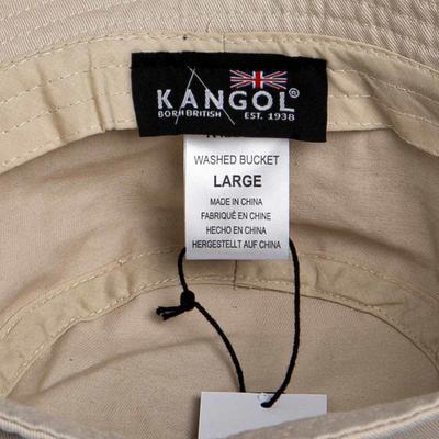 Kapelusz Kangol Washed Bucket beżowy