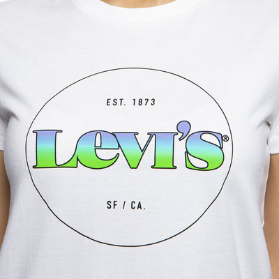 Koszulka damska Levi's The Perfect Tee Circle biała