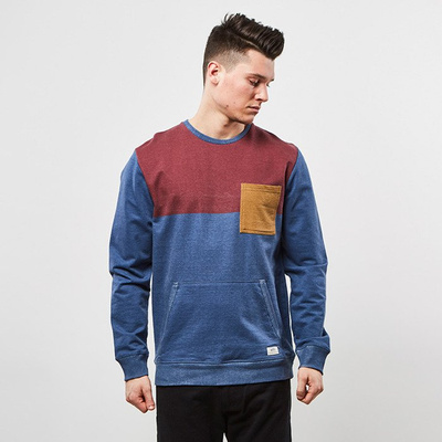 Vans sweatshirt crewneck Muir  blue / burgundy VN-0UOWE54
