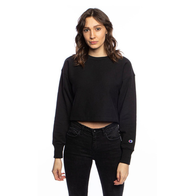 Bluza damska Champion Reverse Weave Cropped Oversized Crewneck czarna