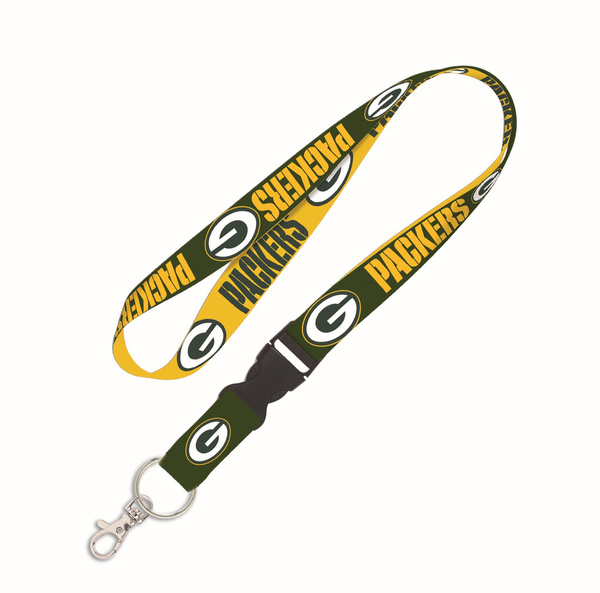 WinCraft NFL Lanyard w/detachable buckle 1" Green Bay Packers
