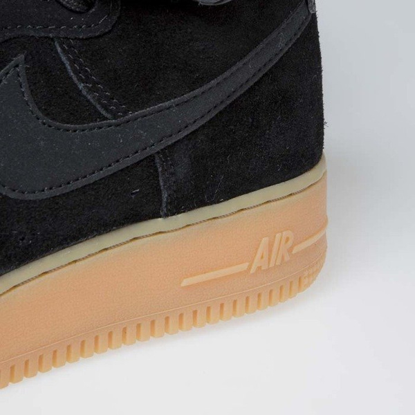 Sneakers buty Nike Air Force 1 High '07 LV8 Suede black / black-gum med brown (AA1118-001)