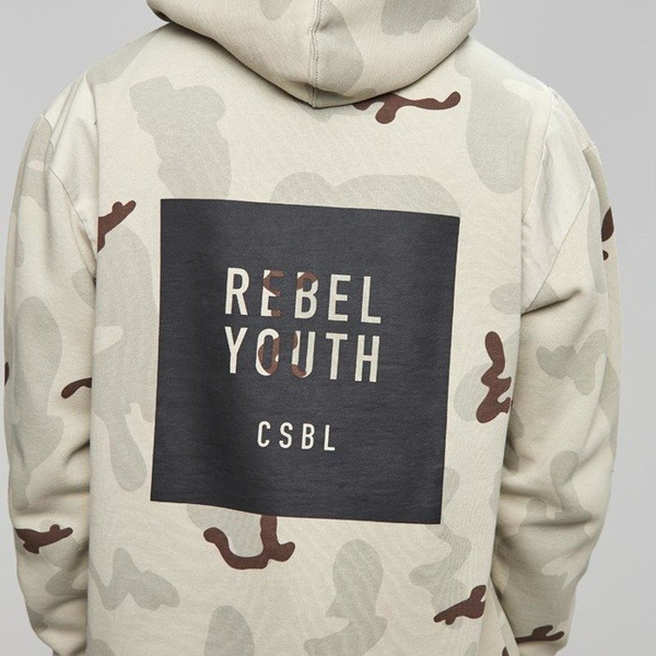 Bluza Cayler & Sons Black Label Rebel Youth Half Zip Hoody desert camo / black
