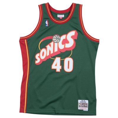 Koszulka Mitchell & Ness Seattle SuperSonics #40 Shawn Kemp green Swingman Jersey