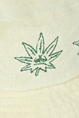 HUF Green Buddy Terry Cloth Bucket Hat natural