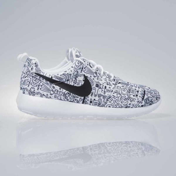 Sneakers buty Nike WMNS Roshe One Print Prem white / black (749986-100)