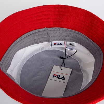 Fila Blocked Bucket Hat blanc de blanc-true red-black iris