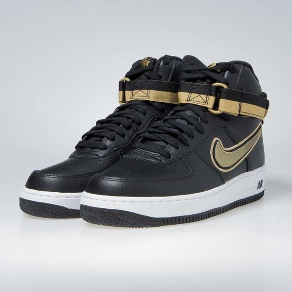 Sneakers buty Nike Air Force 1 High '07 LV8 Sport black/metallic gold-white (AV3938-001)