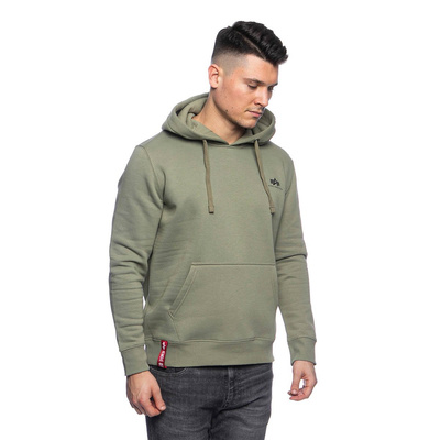 Alpha Industries Sweatshirt Basic Hoody Small Logo olive
