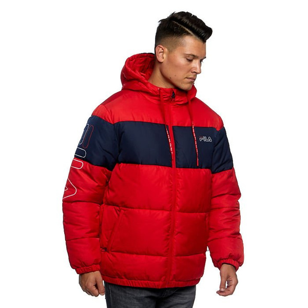 Kurtka zimowa Fila Dewe Padded Jacket true red-black iris
