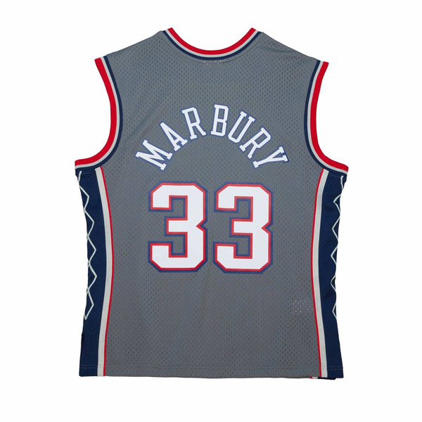 Koszulka Mitchell & Ness New Jersey Nets #33 Stephon Marbury Alternate Jersey szara