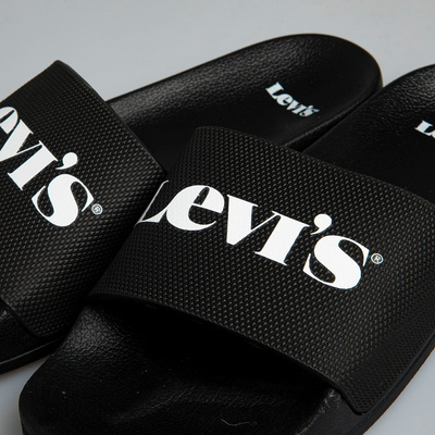 Klapki damskie Levi's June Mono Sandals czarne