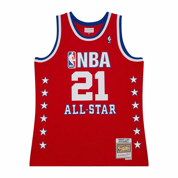 Koszulka Mitchell & Ness All Star West #21 Kevin Garnett Swingman Jersey czerwona