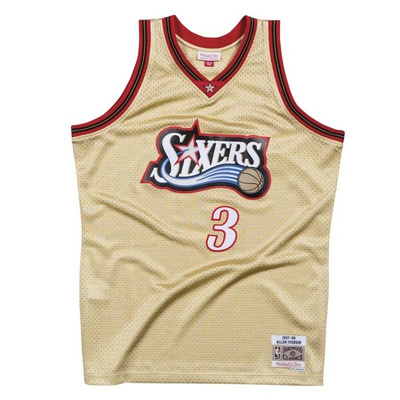 Mitchell & Ness Philadelphia 76ers #3 Allen Iverson gold Swingman Jersey QUICKSTRIKE LIMITED EDITION 