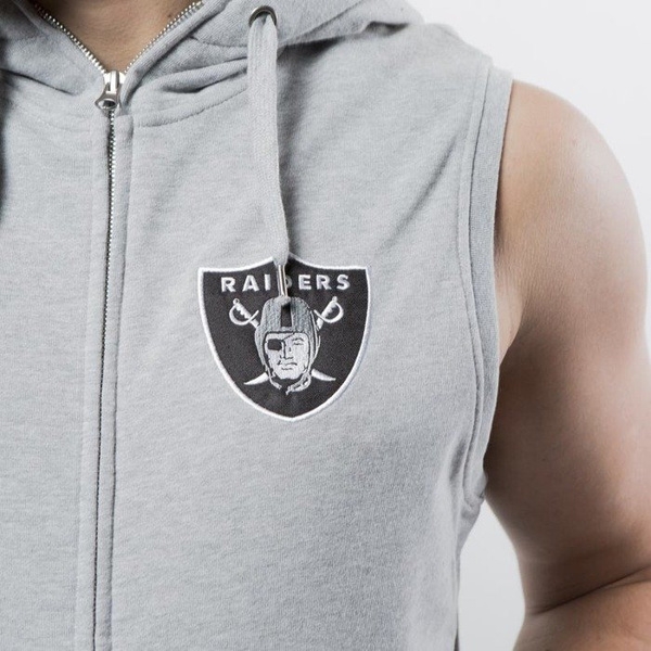 Bezrękawnik Majestic Athletic Oakland Raiders Manial Sleeveless Hoody grey heather MOR1435E2