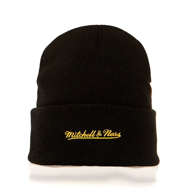 Czapka zimowa Mitchell & Ness Golden State Warriors Beanie black Team Logo Cuff Knit