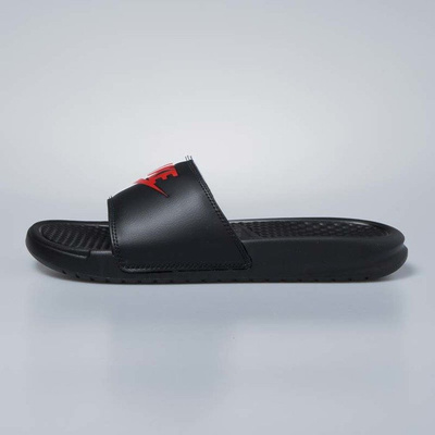 Klapki Nike Benassi JDI black / game red - white 343880-006