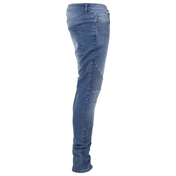 Urban Classics spodnie Slim Fit Biker Jeans blue washed TB1436
