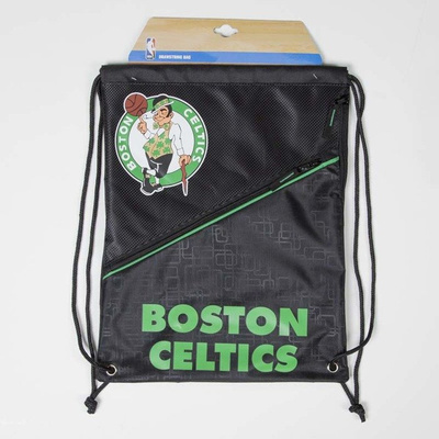 Forever Collectibles worek drawstring bag Boston Celtics Diagonal Zip black / black