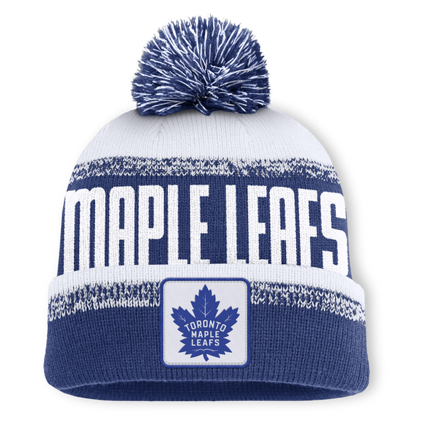 Czapka Fanatics NHL Thrive Cuffed Pom Beanie Toronto Maple Leafs Blue Cobalt/White