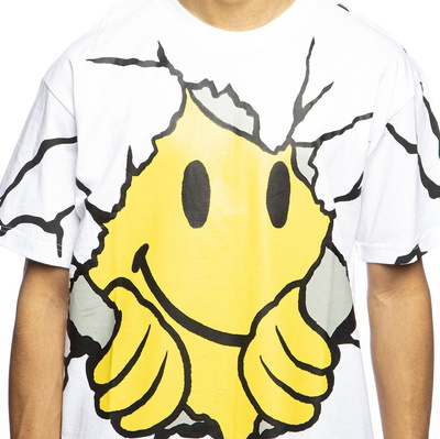 T-shirt Chinatown Market Smiley Dry Wall Breaker Tee white