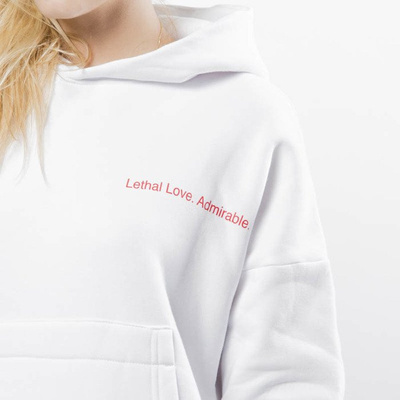 Admirable WMNS Hoodie Lethal white