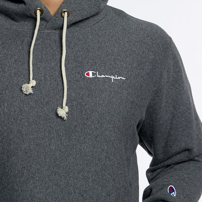 Bluza Champion Small Script Logo Reverse Weave Hoodie dark grey heather