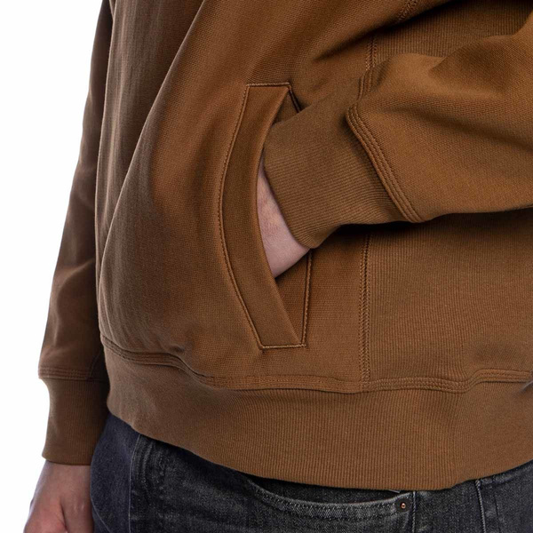 Bluza Carhartt WIP Hooded American Script Sweat brązowa
