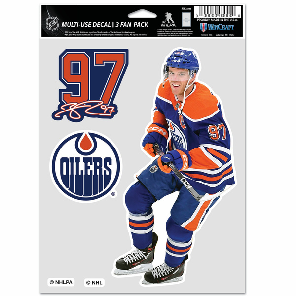 WinCraft NHL Multi Use 3 Fan Pack Connor McDavid Edmonton Oilers