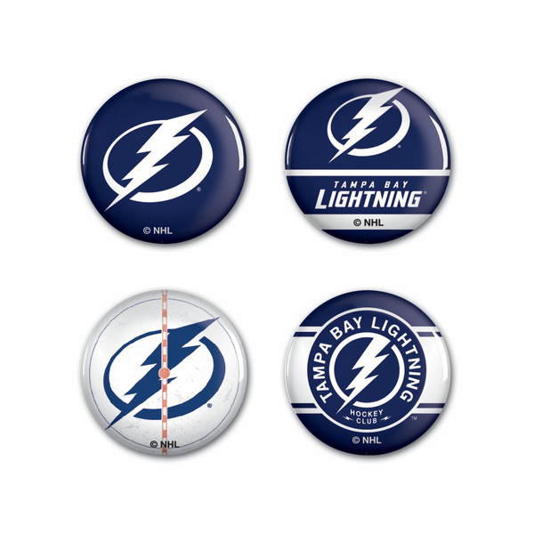 WinCraft NHL Button 4 Pack Tampa Bay Lightning