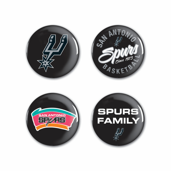 Odznaka WinCraft NBA Button 4 Pack San Antonio Spurs