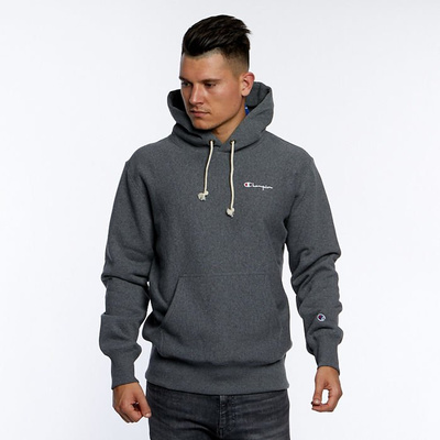 Bluza Champion Small Script Logo Reverse Weave Hoodie dark grey heather