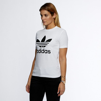 Adidas Originals women t-shirt Trefoil Tee white/black 