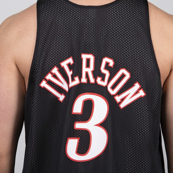 Koszulka Mitchell & Ness Philadelphia 76ers #3 Allen Iverson black / white NBA Reversible Mesh Tank