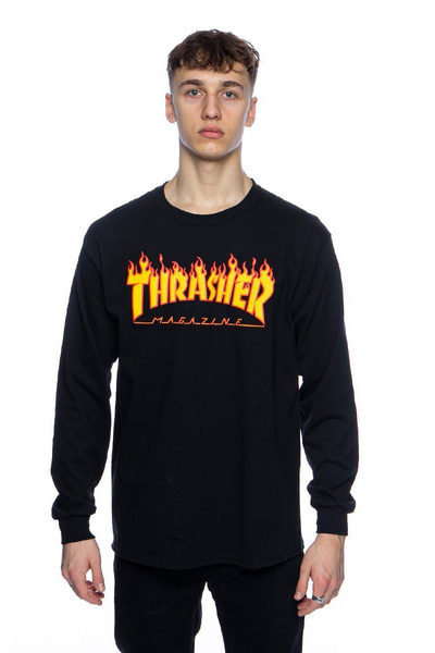 Koszulka Thrasher Flame Logo Long Sleeve czarna