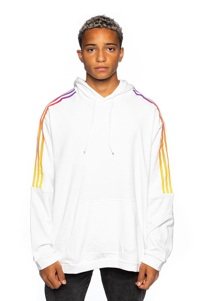Sweatshirt Adidas Originals SPRT 3-Stripes Hoodie white/multicolor