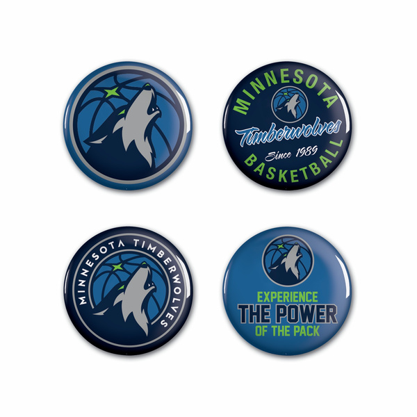 Odznaka WinCraft NBA Button 4 Pack Minnesota Timberwolves