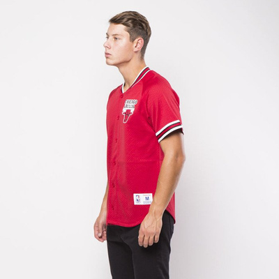 Koszulka Mitchell & Ness jersey Chicago Bulls red Seasoned Pro Mesh Button Front