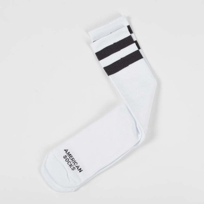 Skarpety American Socks Old School I - Mid High white / black - black