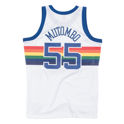 Koszulka Mitchell & Ness Denver Nuggets #55 Dikembe Mutombo biała Swingman Jersey
