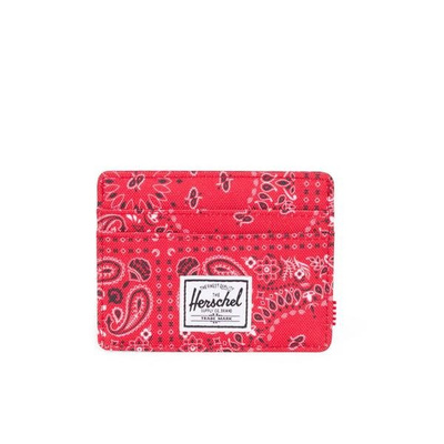 Herschel portfel Charlie Cardholder red bandana 10045-01249