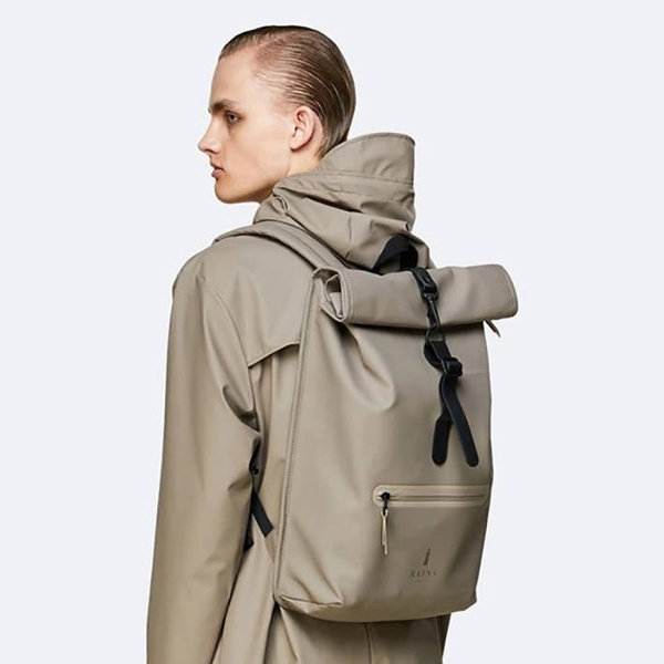 Plecak Rains Roll Top Rucksack beżowy