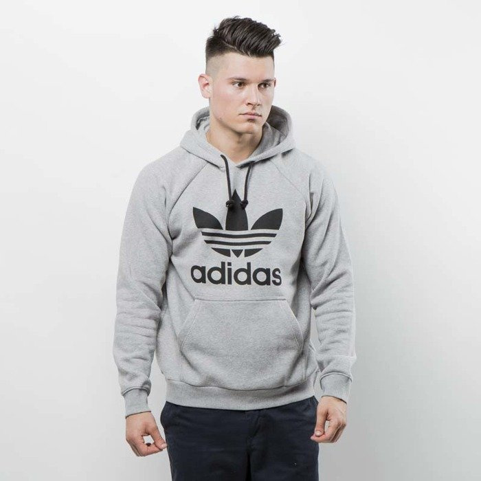 Sweatshirt Adidas Originals Trefoil Hoody medium grey heather